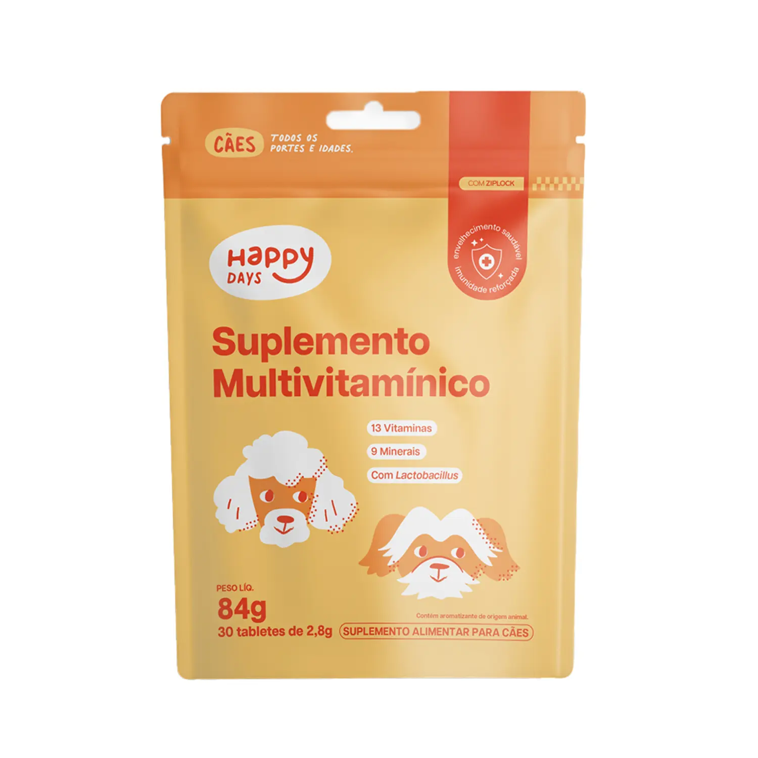 Suplemento Happy Days Multivitaminico para Caes Happy Med